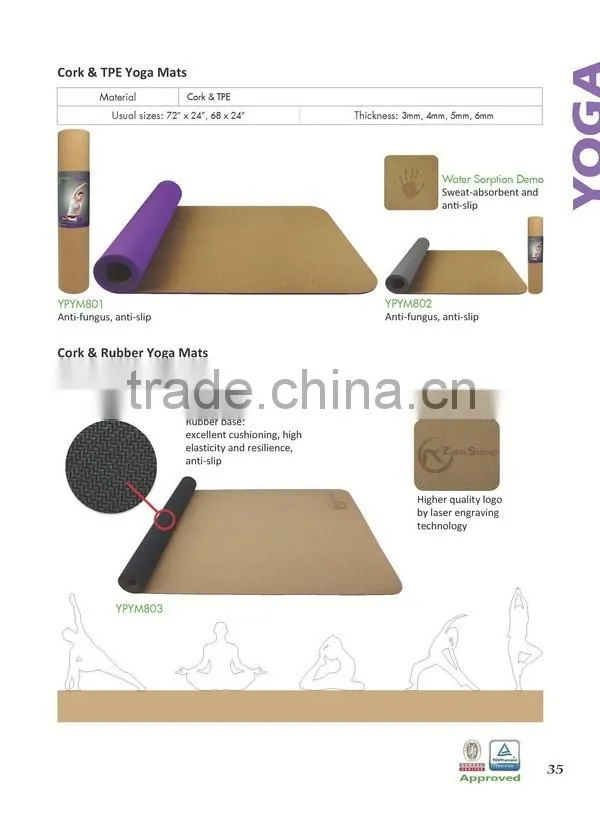 ZHENSHENG paraffin free full printing yoga mat