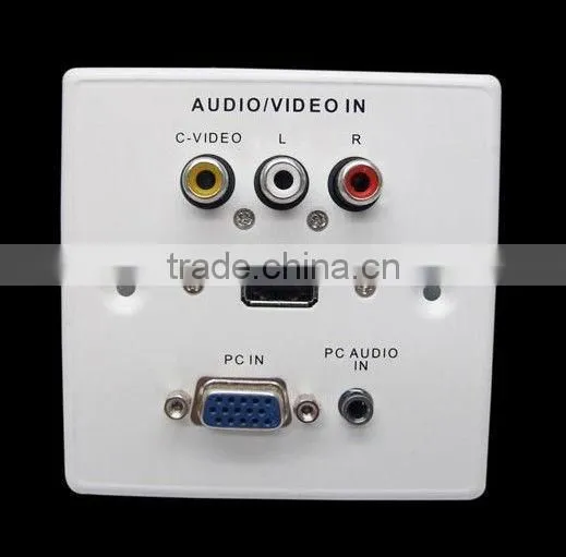 WALL PLATE VGA Female & audio video RJ45 Female netwok Face plate and wall socket