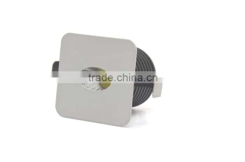 Square shape ellipse hole 3W LED downlight Epistar COB Clear diffuser TEC002S3WQ3