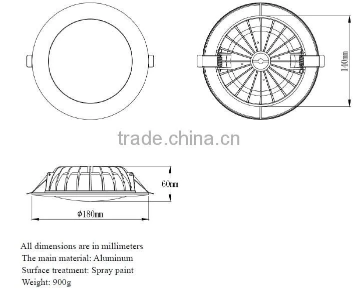 Hot Sale!! best price 15W 1200lm SMD led down light