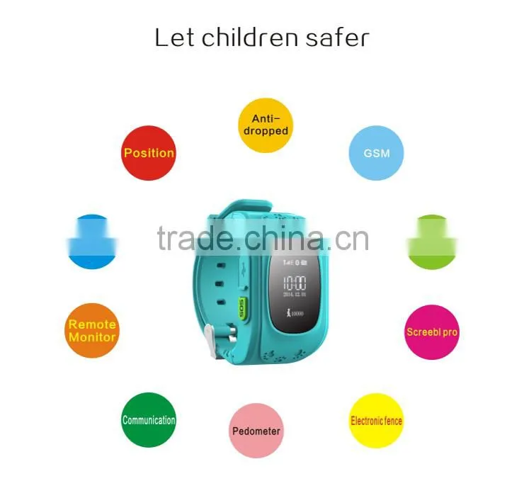 Q50 gps watch kids ,wrist watch gps tracking device for kids