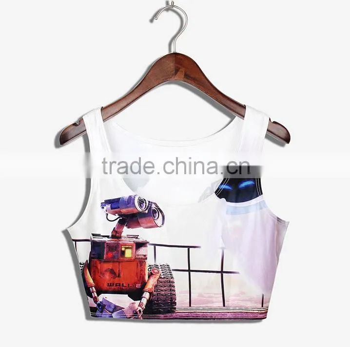 Latest Tops Designs Girls Print Vest N7-30