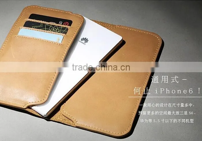 Multifunction leather phone wallet soft real leather