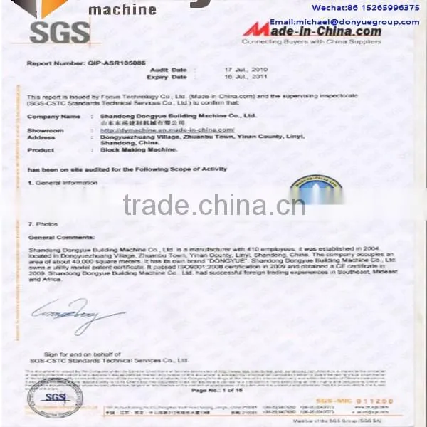 hot sale flyash brick manufacturing machine cost in south africa