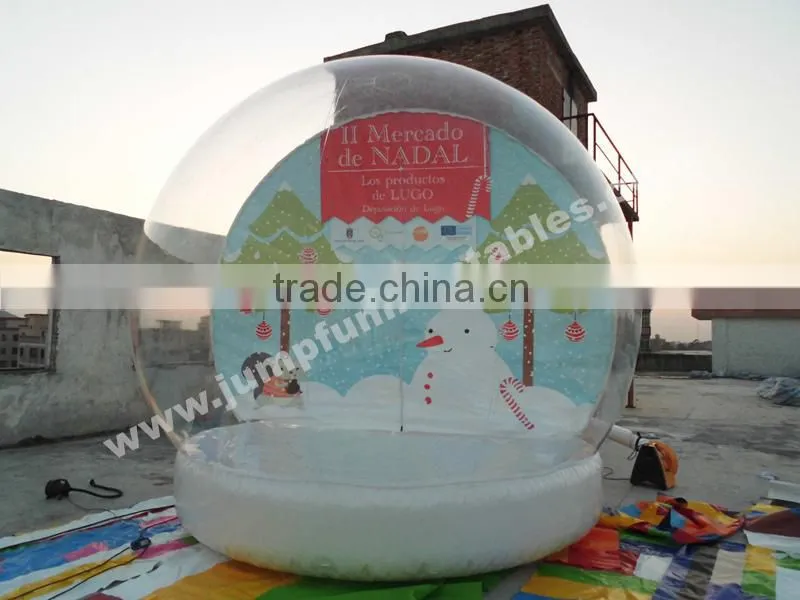 Transparent PVC Inflatable Snow Balloon/Inflatable PVC Globe for advertising show