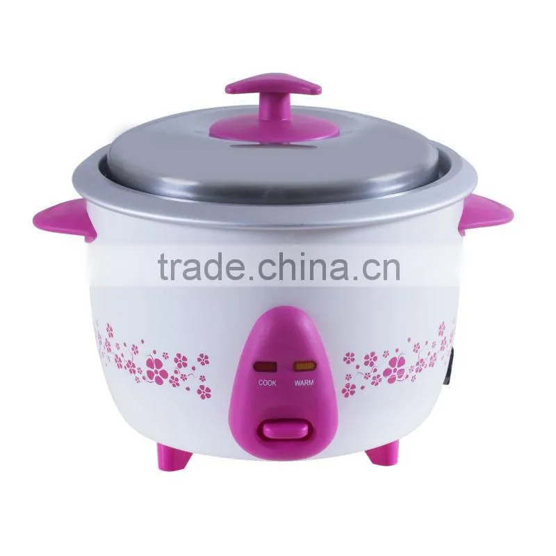 Color plastic drum rice cooker with cricle body flower rice cooker