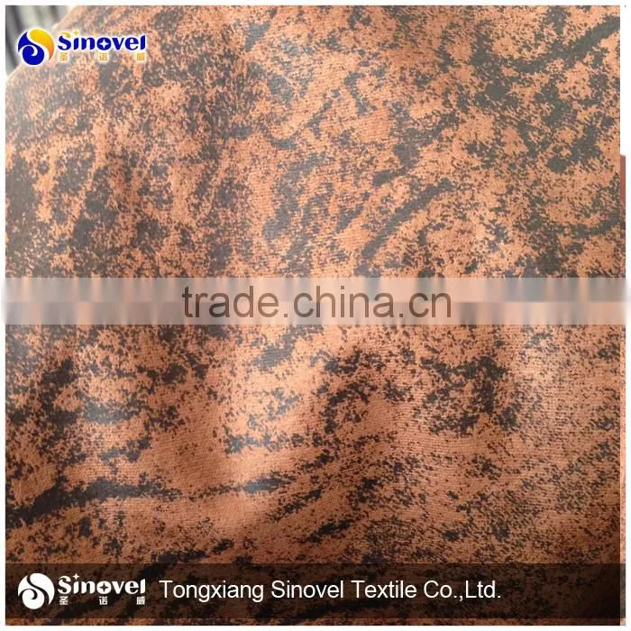 Bronzed suede for garment