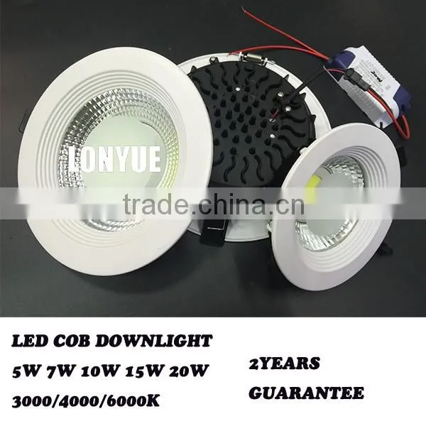 COB LED CEILING LIHGT ALUMINUM LED DOWNLIGHT 5W 7W 10W 15W 20W new design high quanlity