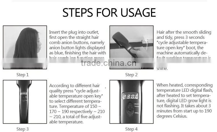 Best selling 2 in 1 PTC heating fast hair straightener curling iron