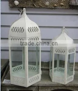 Antique white hanging lantern candle holder wholesale