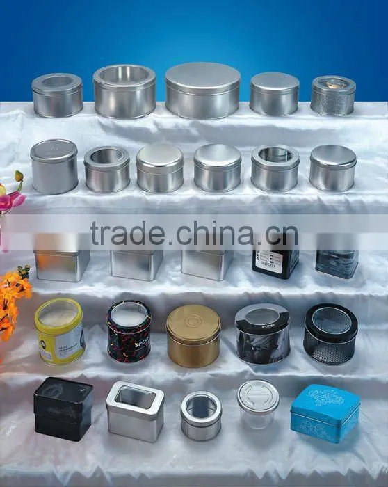 factory price custom gift box hot selling rectangular tin watch box PVC window luxury gift box packaging