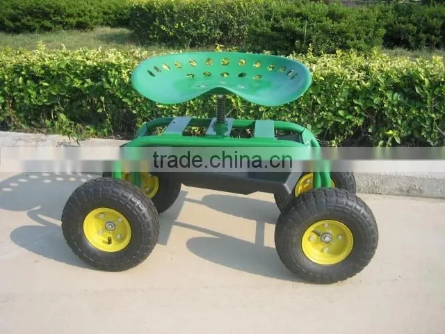 New design green garden cart with wheels