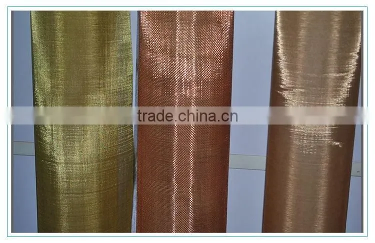 220 Mesh Plain Weave Brass Wire Mesh Filtering Mesh