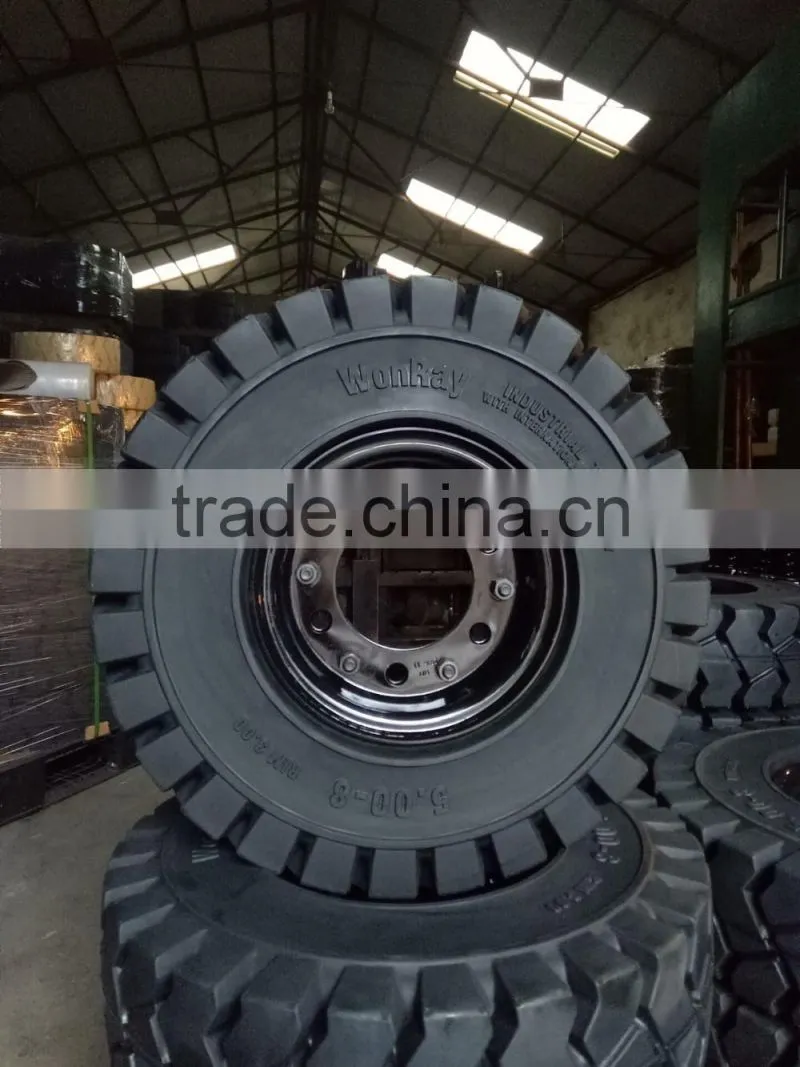 spare parts gumi banden dack 5.00-8 solideal forklift tyres