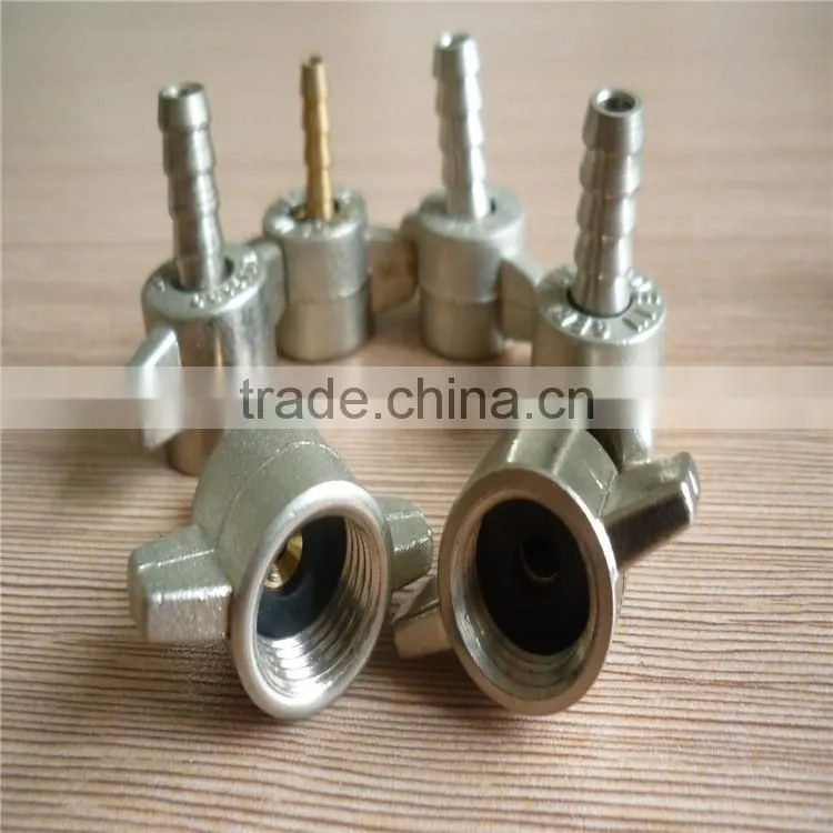 high performance swivel with hose barb size of 1/4" ,brass fittings for water,brass or iron body with nickle planted