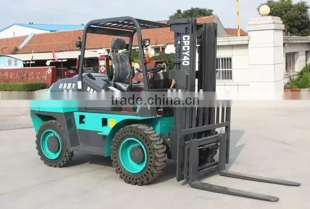 New small 4000kg CPCY40 diesel forklift/off road forklift