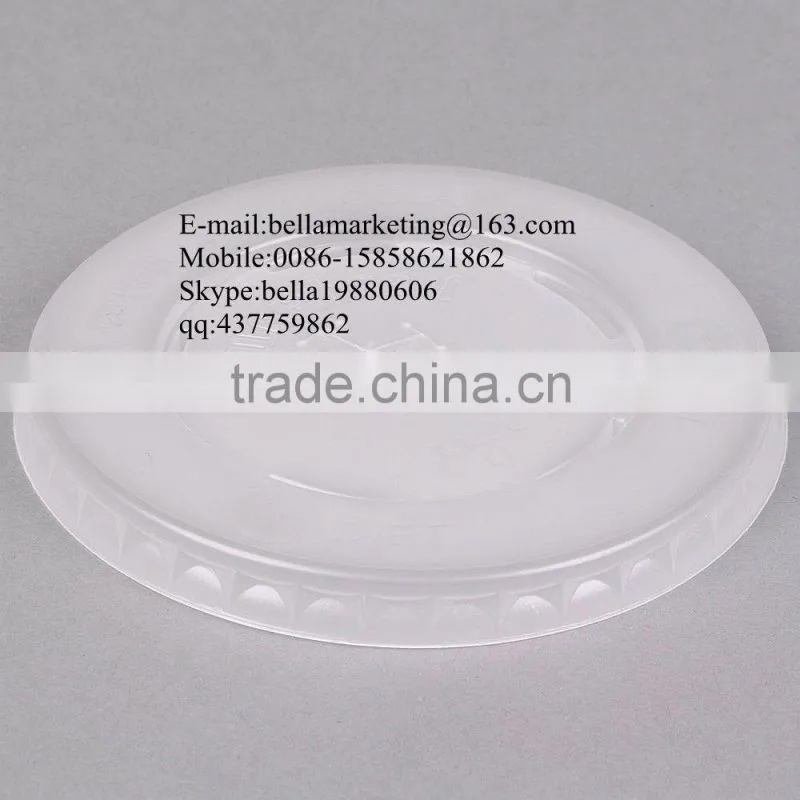 Manufacturer Plastic PS Flat Lid for Beverage Cup Disposable Use