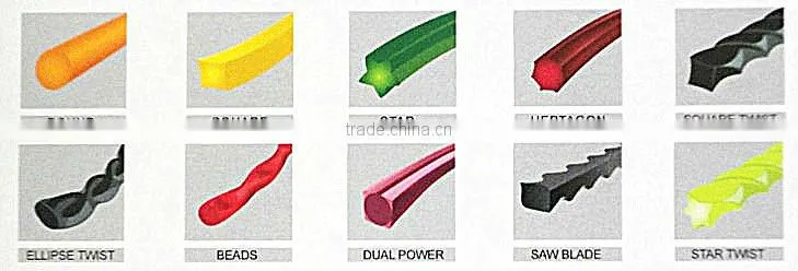 2.4mm*87m orange color grass trimmer line in garden tools