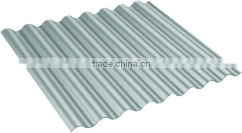 Sun Shading Solid Corrugated Polycarbonate Sheet (Ti-Lite Metallic Silver)