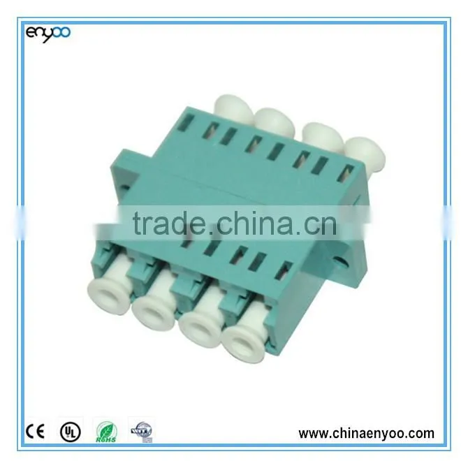 Professional 10G LC quad OM3 fiber optic adapter