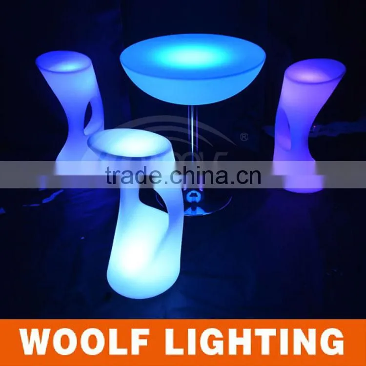 Modern Nightclub Coffee Shop Used Illuminated RBG Bar LED Stool With CE and Rohs Cert.