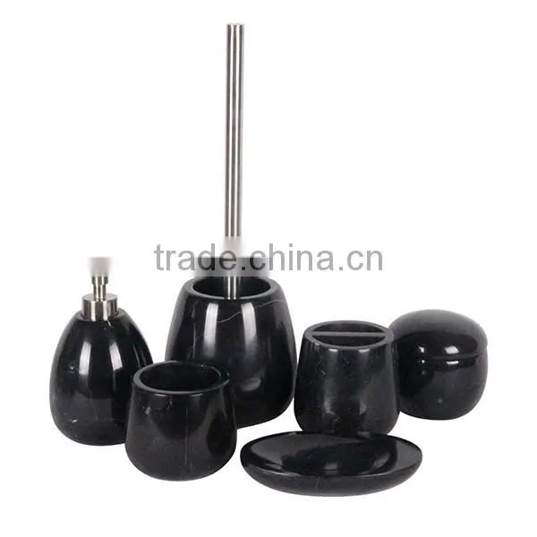 Marble home decor bathroom accessories sets designed from factory wholesale