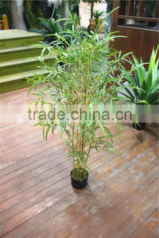 Home garden for hotel decoration 140cm Height making artificial live plastic green bamboo bonsai tree EZZPZ06 0201