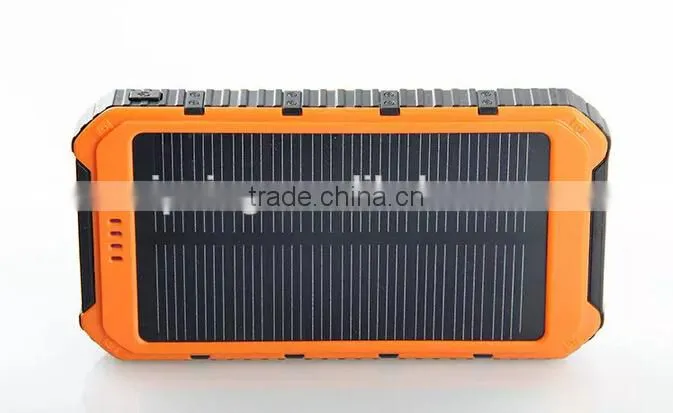 high capacity dual USB 20000mah universal solar power bank for smart phone
