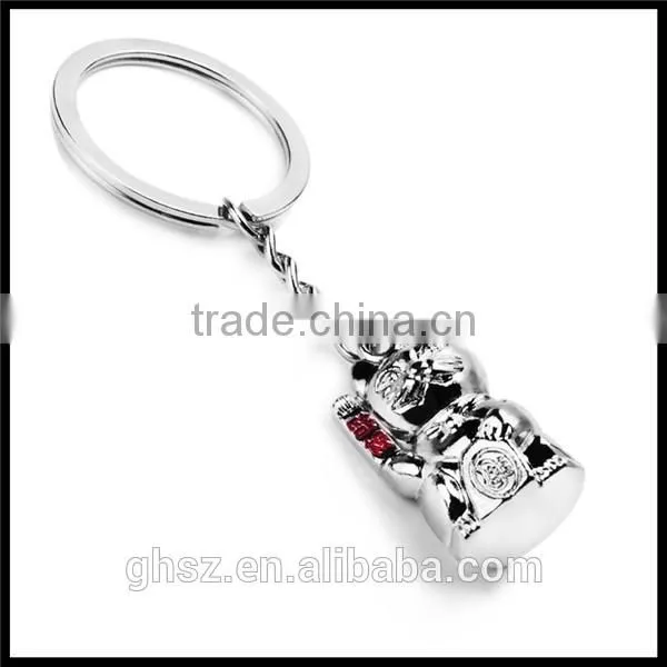 Creative key chains gift keyrings metal brush shape key ring supplier