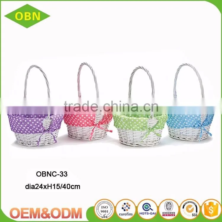 Wholesale high quality handmade cheap bulk chic vintage empty woven wicker gift basket