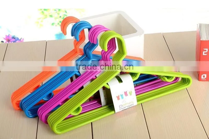 colorful plastic clothes hanger/pp cloth hanger