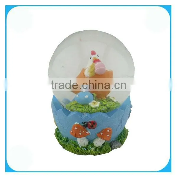 Resin Chicken Musical Snow Globe