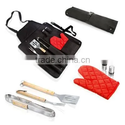 Hot Sell 7PCS APRON BBQ SET / BBQ TOOL