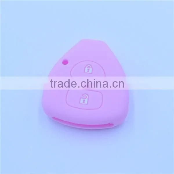 for TOYOTA Corolla Rav4 Yaris Remote Key Case,2 Button Silicone Cover wilth led light hole
