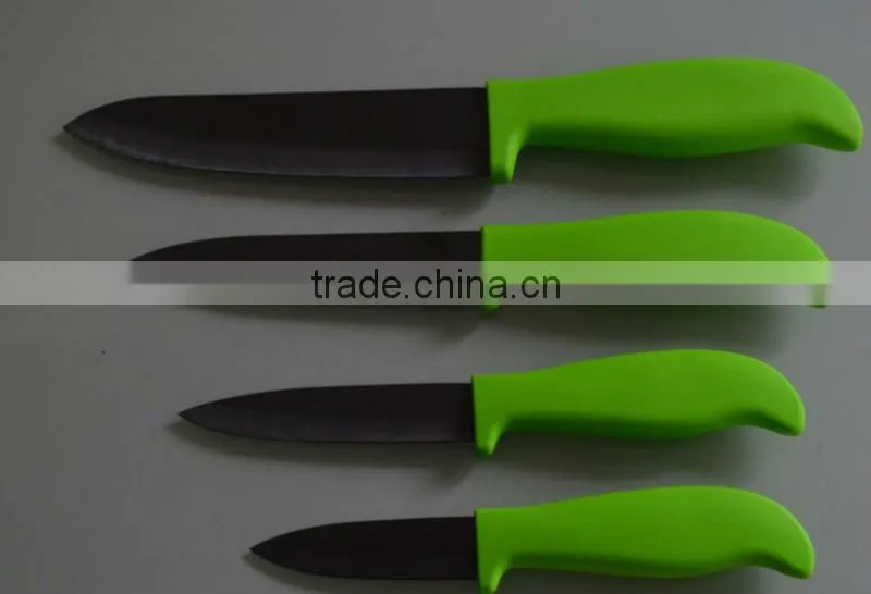 Factory in Yangjiang 4 Pieces PP+TPR Handle Zirconia Ceramic Knife