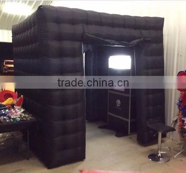 LED lighting black inflatable photo booth commercial use inflatable photo booth for sale custom