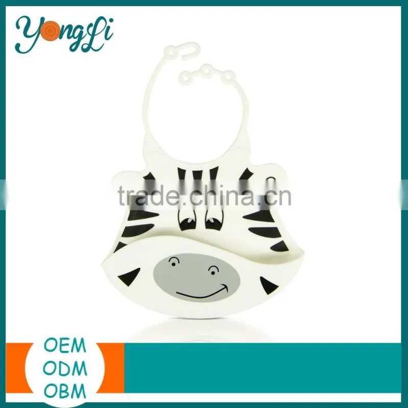 BPA Free Silicone Baby Bibs Plain White