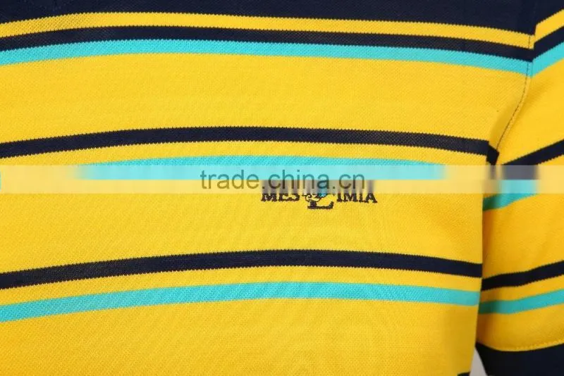Men 's factory cheap wholesa flat knit stripe t-shirt