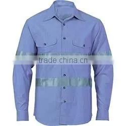 COTTON CHAMBRAY SHIRT WITH GENERIC R/TAPE