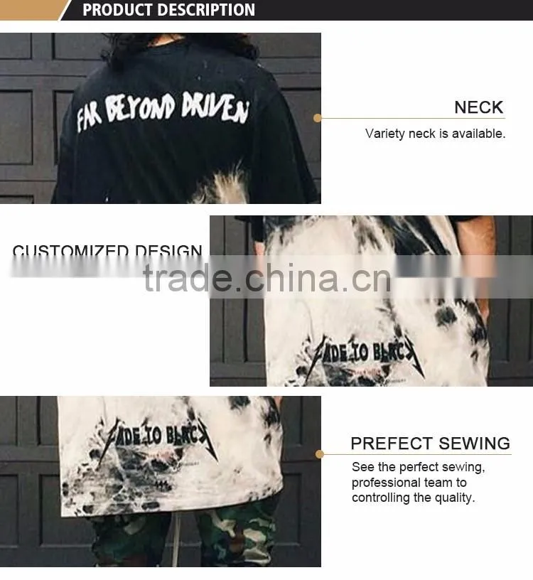 Low Price High End Custom Design Elongated T Shirt Mens