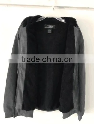 Sherpa lining simple style men hoody jacket