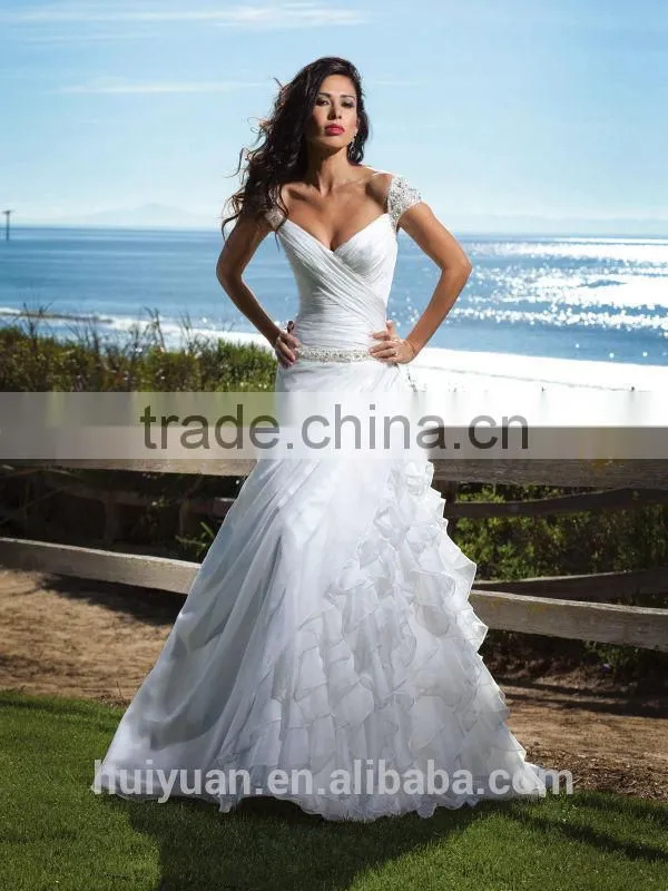indian fancy strap lace mermaid elegant wedding dress