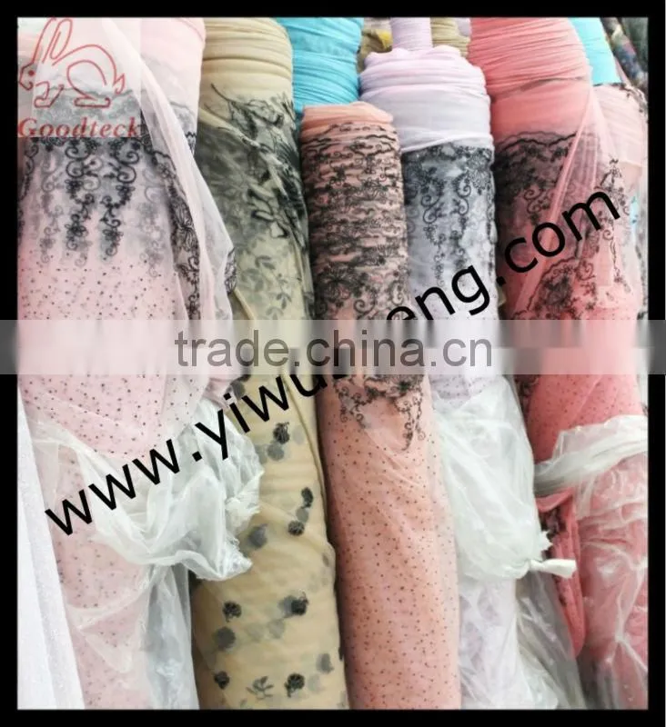 Fashion rose flower tutu tulle, 100% nylon tutu tulle, wedding decoration