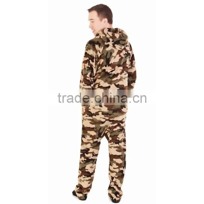 Custom high quality trendy plus size camo onesie adult