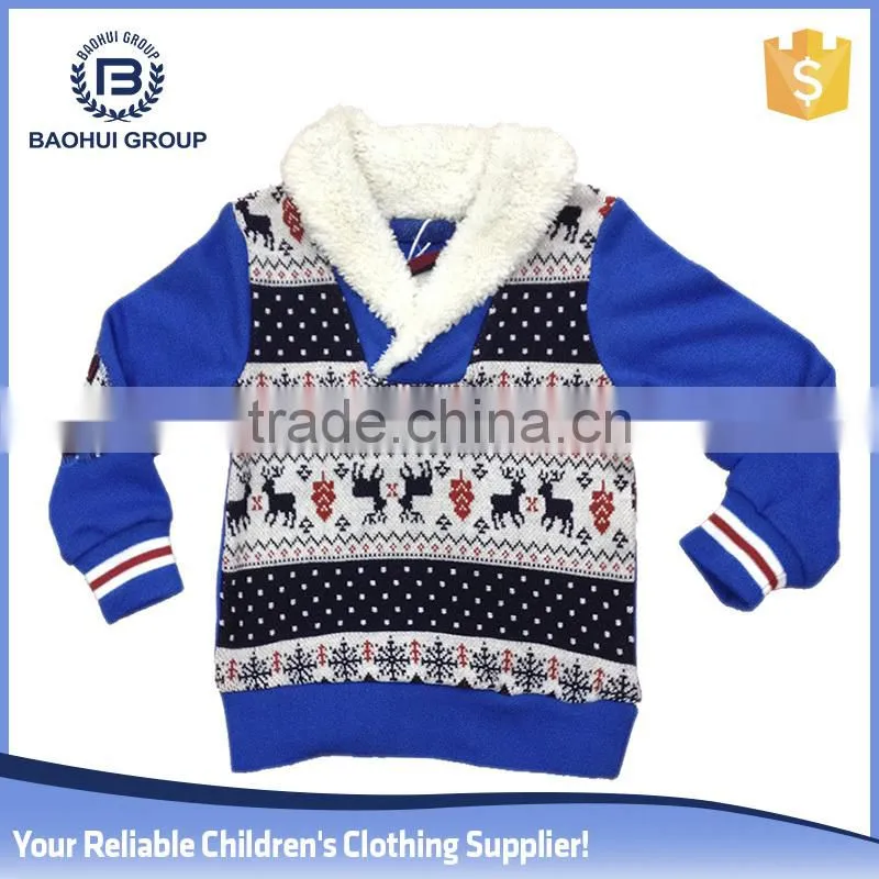 children hoodies boy top winter wool baby knit sweater design custom coat
