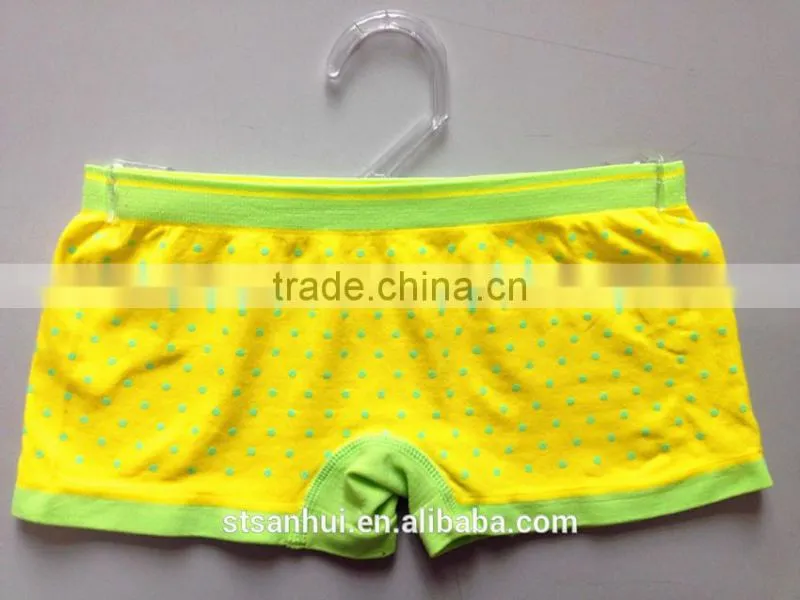 Newest design dot printed seamless underwear womens boxer panty
