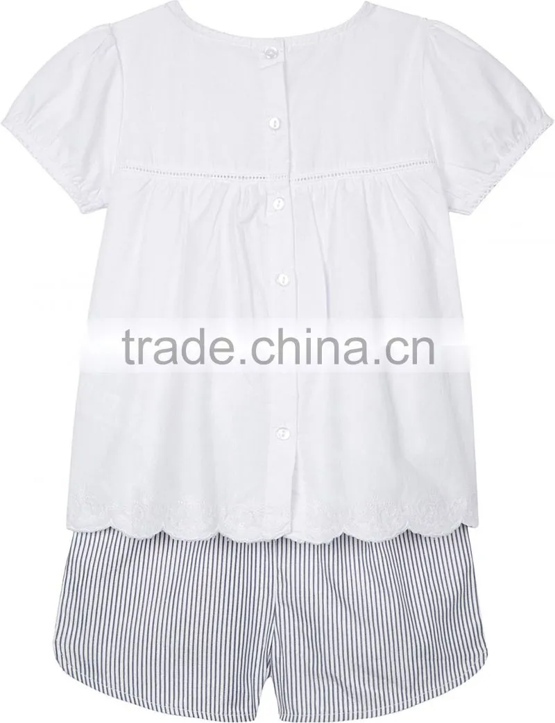 2017 Summer Season Custom Made Design for Kids Clothing T shirt and Shorts Set