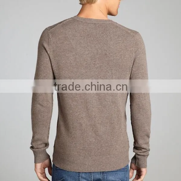 New design v-neck knitting patterns men sweater cashmere sweater