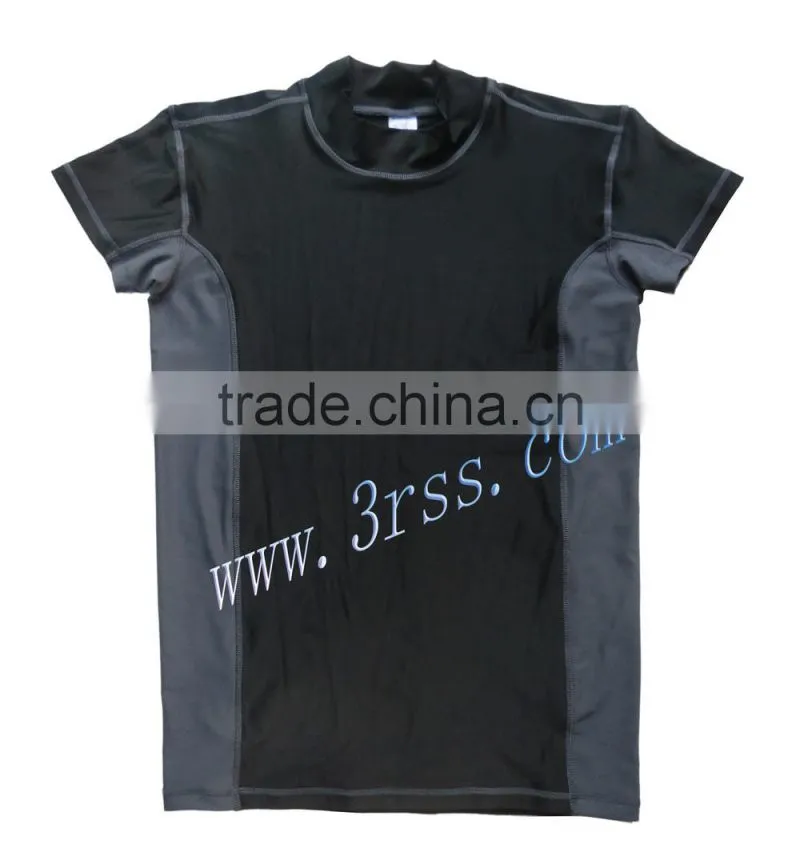 quick dry custom short sleeves men rash guard
