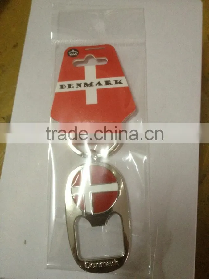 Danmark flag love heart metal souvenir keychain gift